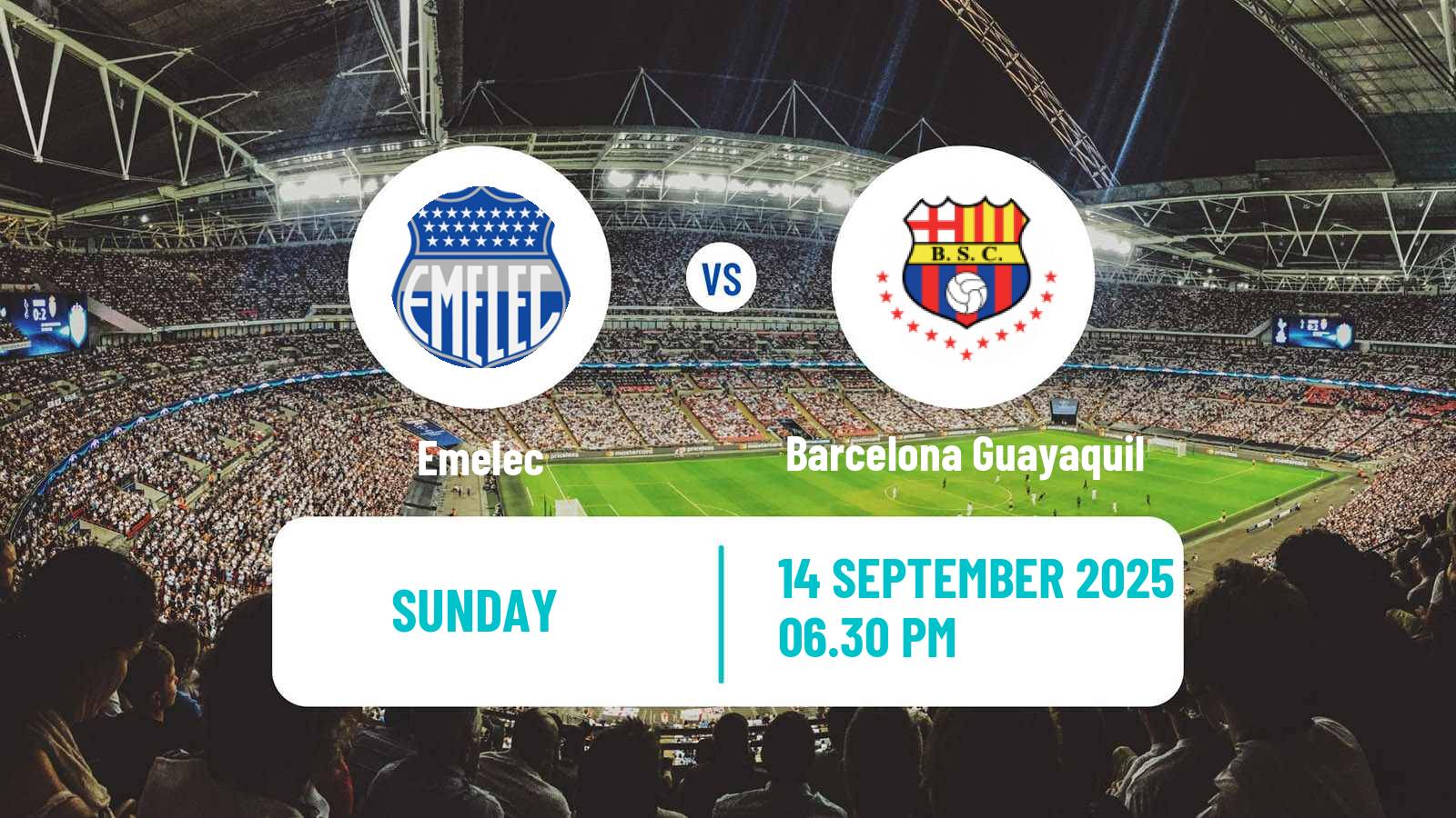 Football Ecuadorian Liga Pro Emelec - Barcelona Guayaquil