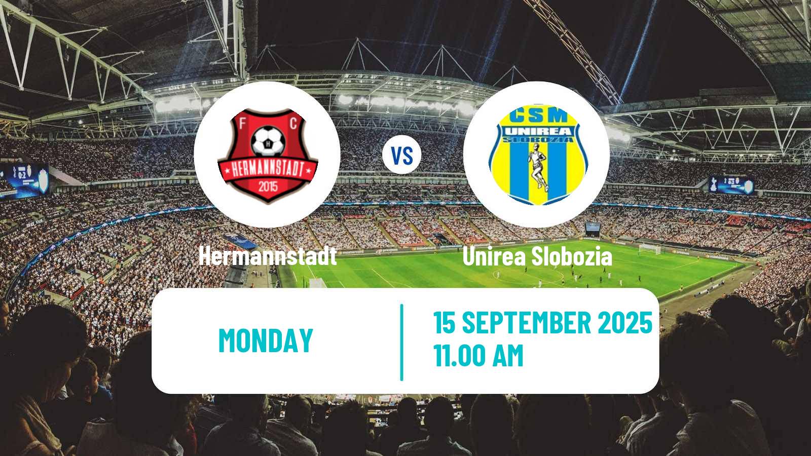 Football Romanian Liga 1 Hermannstadt - Unirea Slobozia