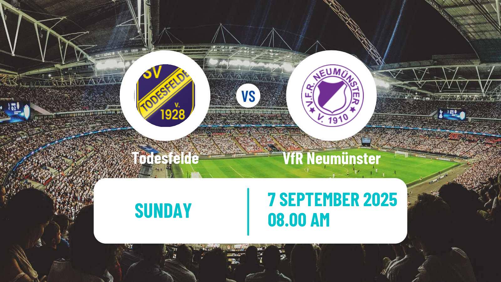 Football German Oberliga Schleswig-Holstein Todesfelde - VfR Neumünster