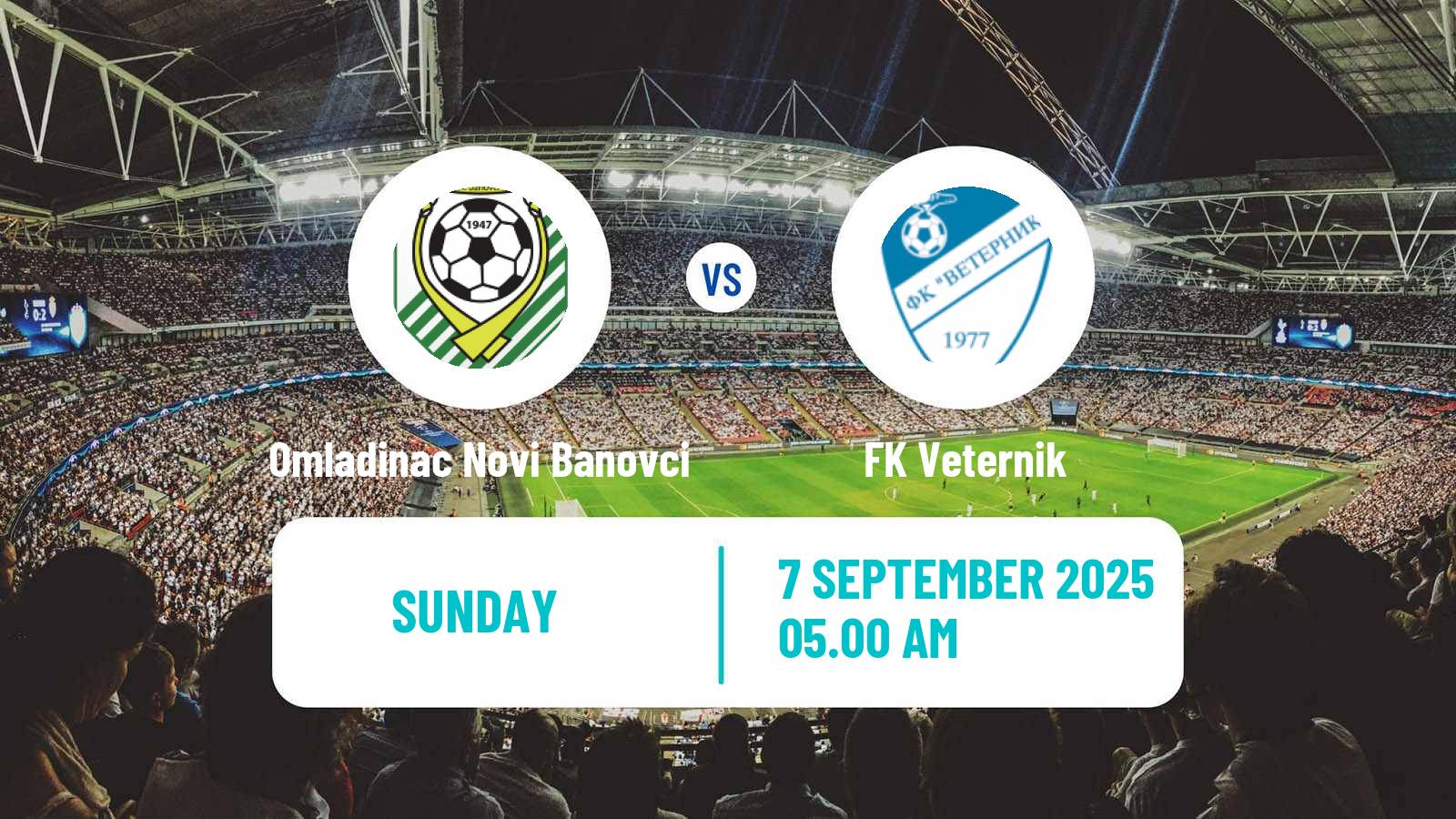 Football Serbian Srpska Liga - Vojvodina Omladinac Novi Banovci - Veternik