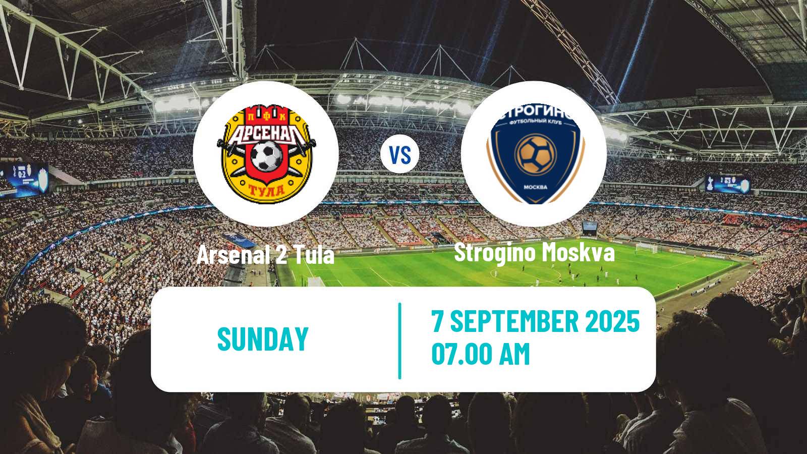 Football FNL 2 Division B Group 3 Arsenal 2 Tula - Strogino Moskva