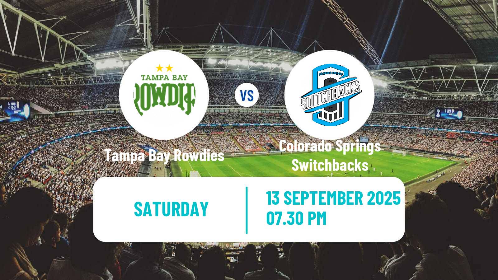 Football USL Championship Tampa Bay Rowdies - Colorado Springs Switchbacks