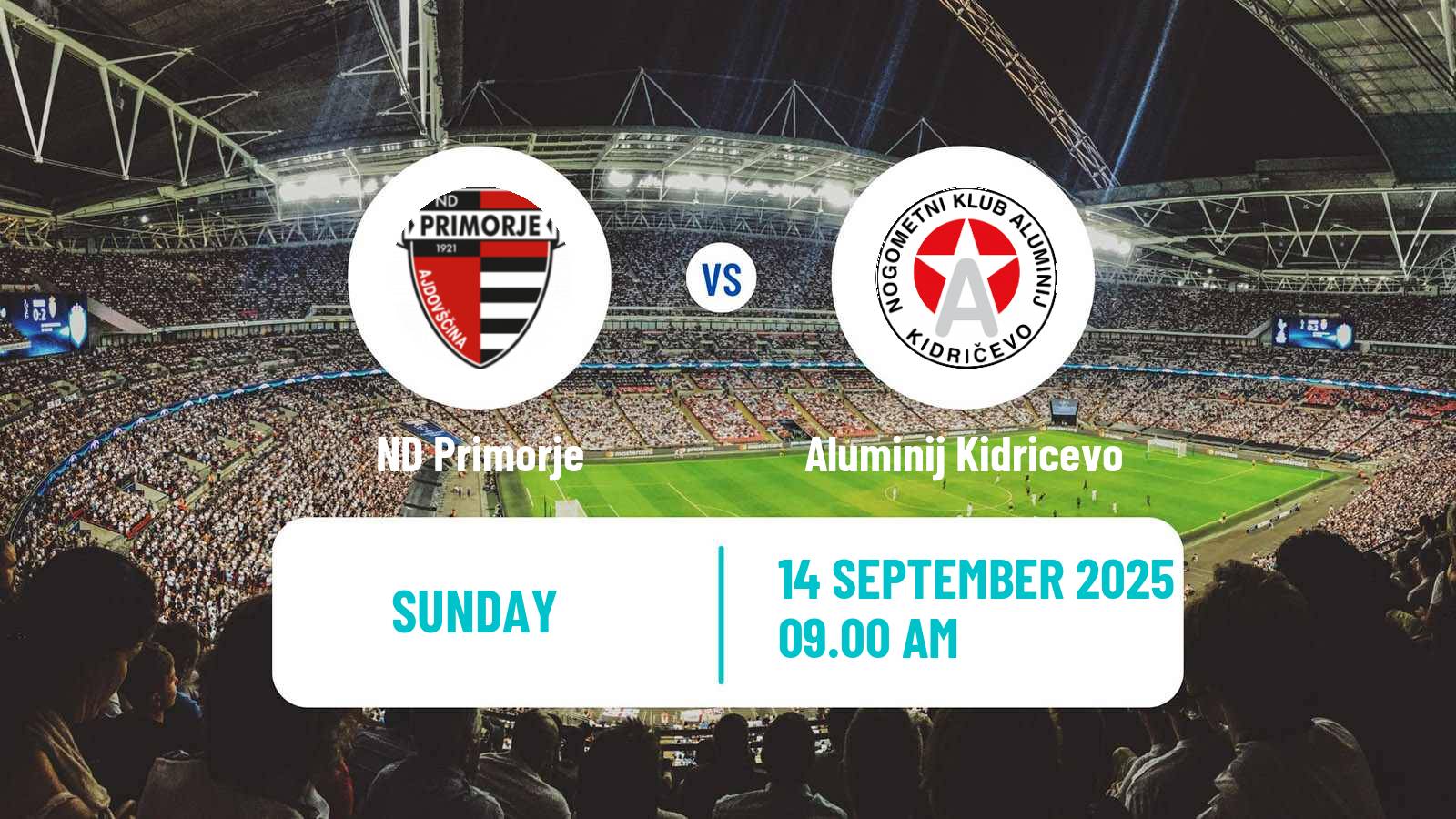 Football Slovenian PrvaLiga Primorje - Aluminij Kidricevo