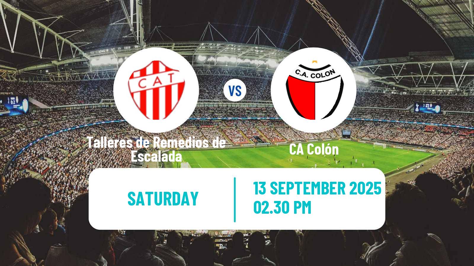 Football Argentinian Primera Nacional Talleres de Remedios de Escalada - Colón