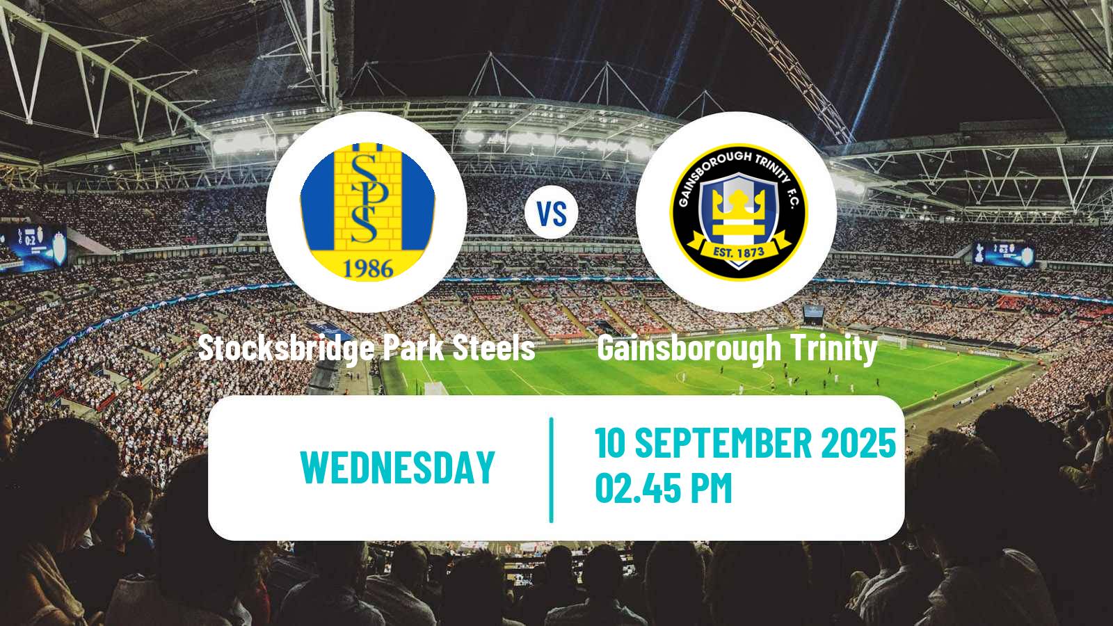 Football English NPL Premier Division Stocksbridge Park Steels - Gainsborough Trinity
