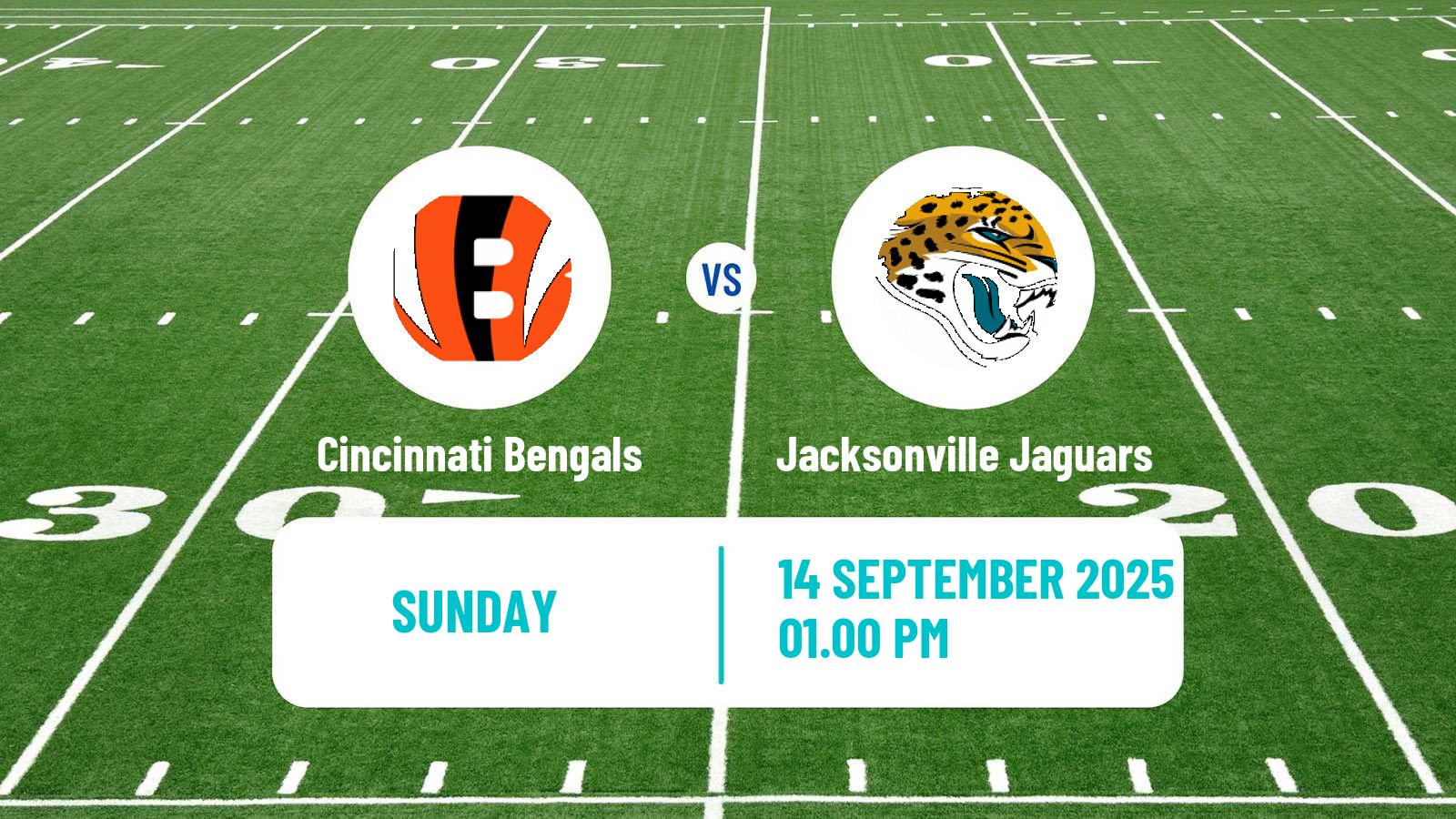 American football NFL Cincinnati Bengals - Jacksonville Jaguars