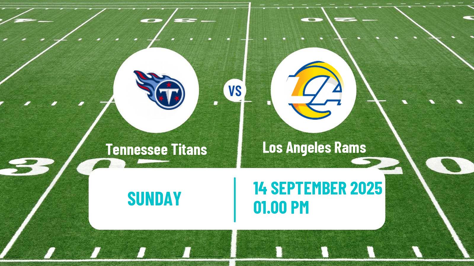 American football NFL Tennessee Titans - Los Angeles Rams