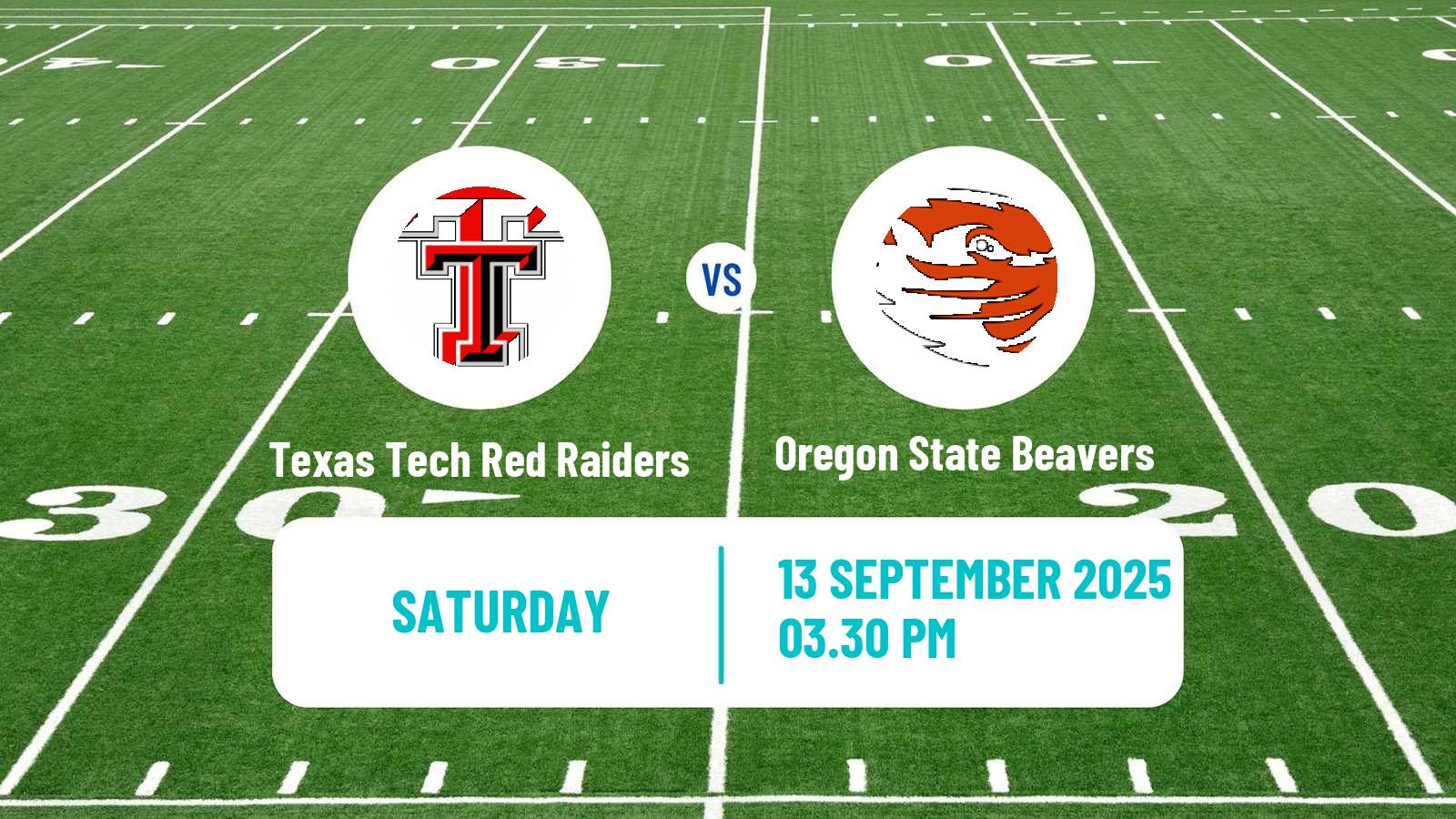 American football NCAA College Football Texas Tech Red Raiders - Oregon State Beavers