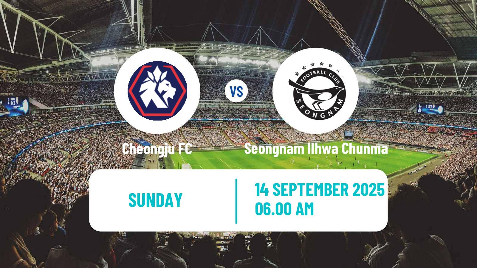 Football South Korean K-League 2 Cheongju - Seongnam Ilhwa Chunma
