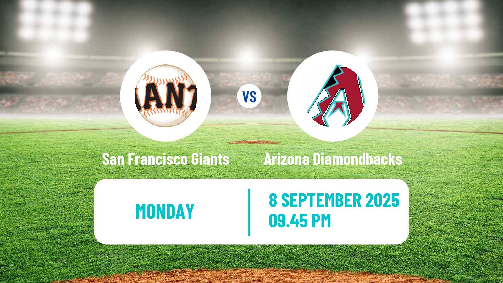 Baseball MLB San Francisco Giants - Arizona Diamondbacks