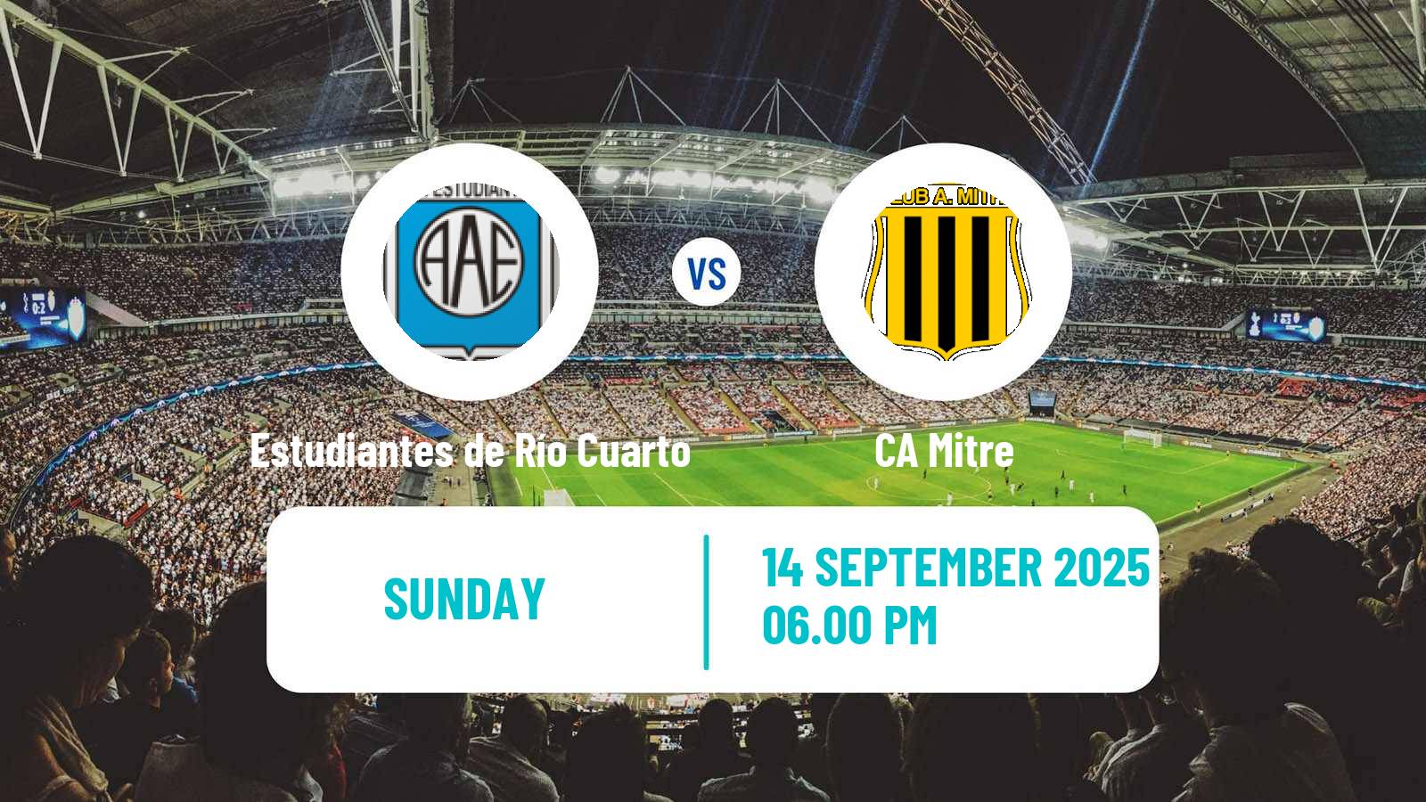Football Argentinian Primera Nacional Estudiantes de Río Cuarto - Mitre