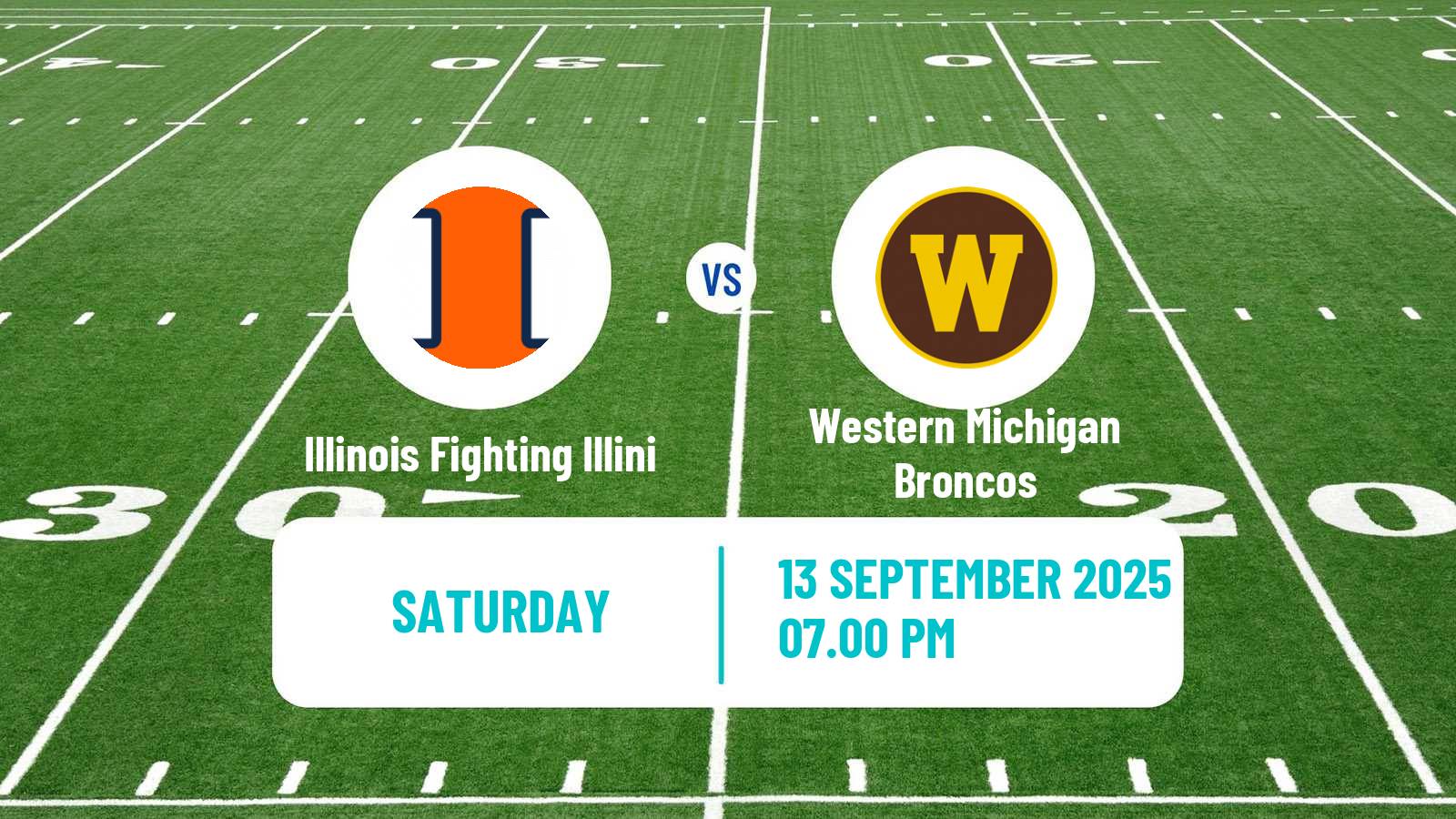 American football NCAA College Football Illinois Fighting Illini - Western Michigan Broncos