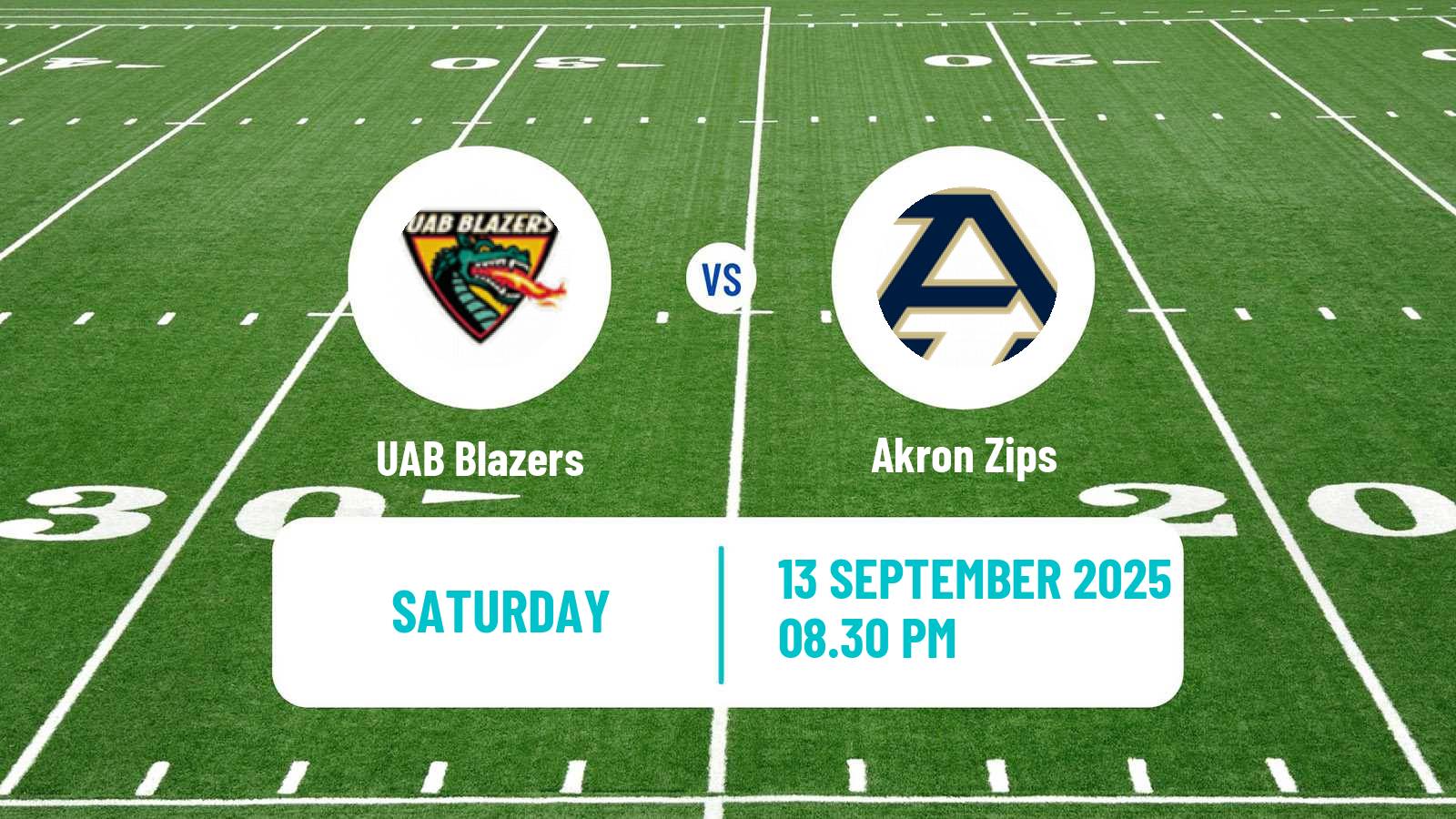 American football NCAA College Football UAB Blazers - Akron Zips