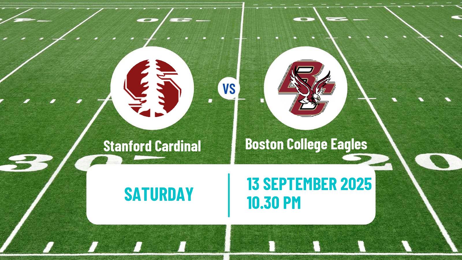 American football NCAA College Football Stanford Cardinal - Boston College Eagles