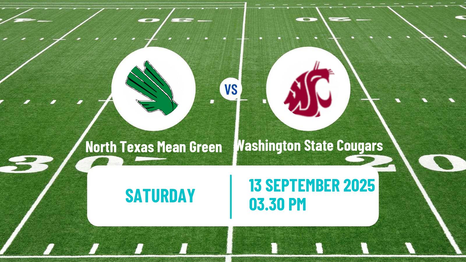American football NCAA College Football North Texas Mean Green - Washington State Cougars