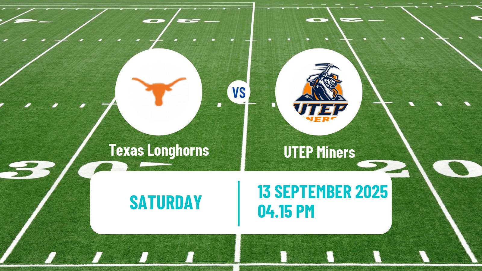 American football NCAA College Football Texas Longhorns - UTEP Miners