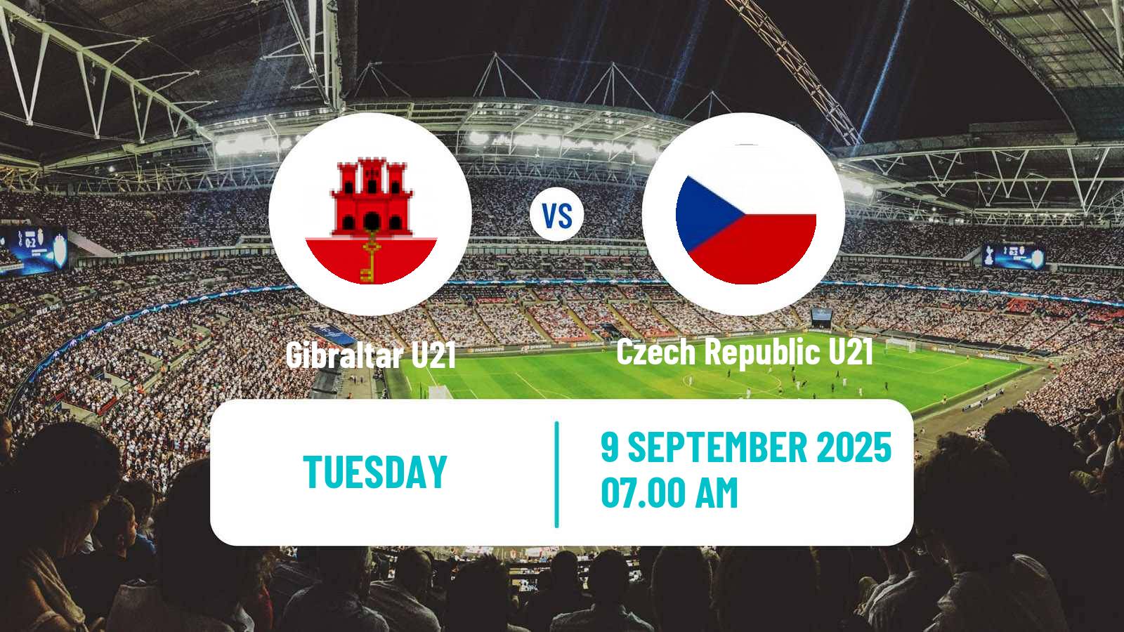 Football UEFA Euro U21 Gibraltar U21 - Czech Republic U21