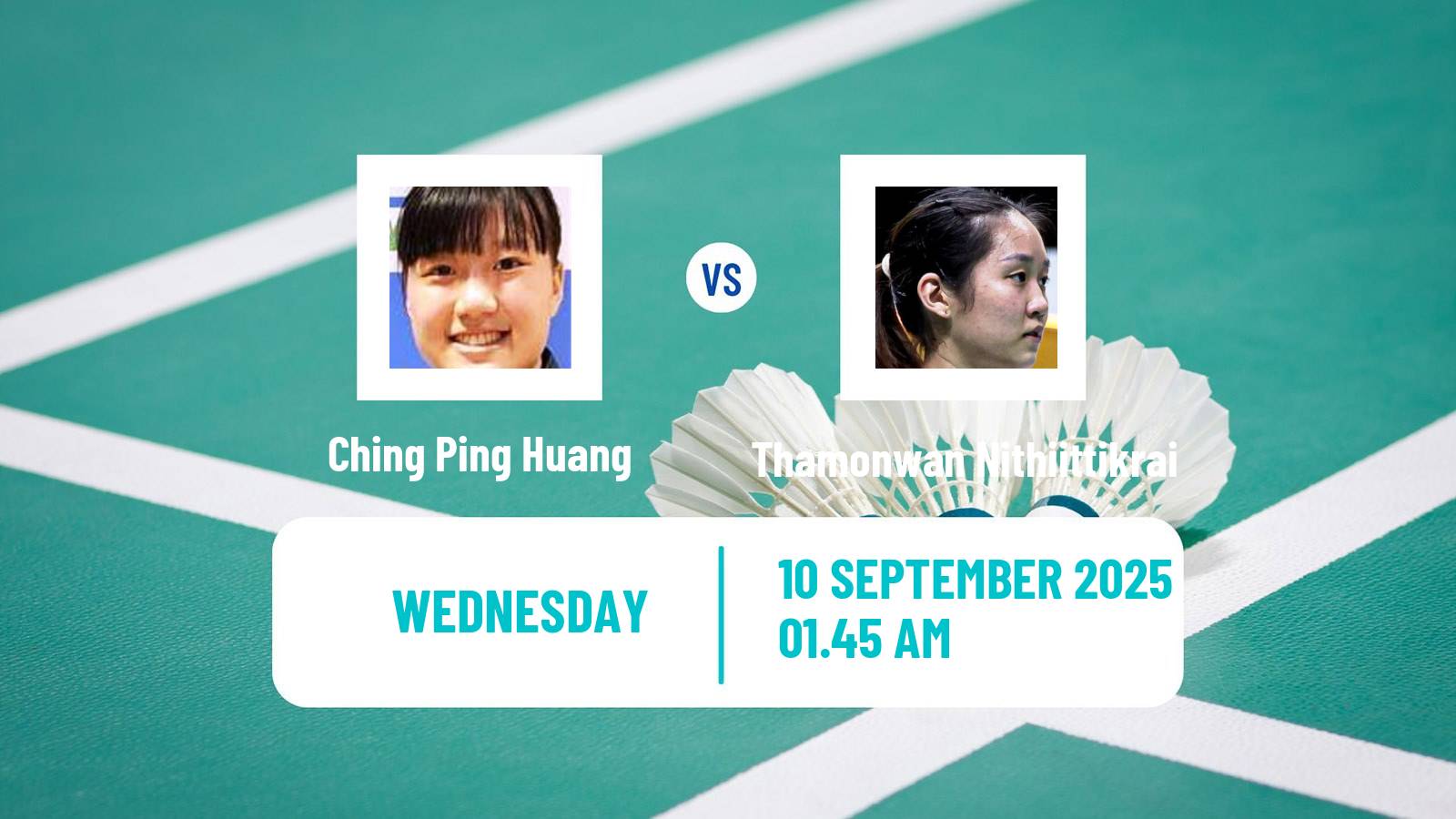 Badminton BWF World Tour Vietnam Open Women Ching Ping Huang - Thamonwan Nithiittikrai
