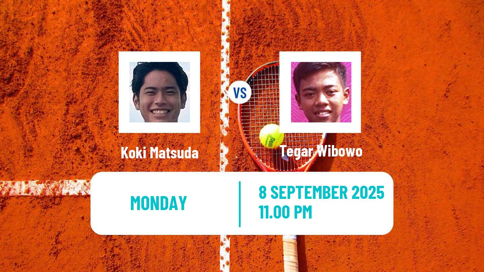 Tennis ITF M25 Bali 4 Men Koki Matsuda - Tegar Wibowo