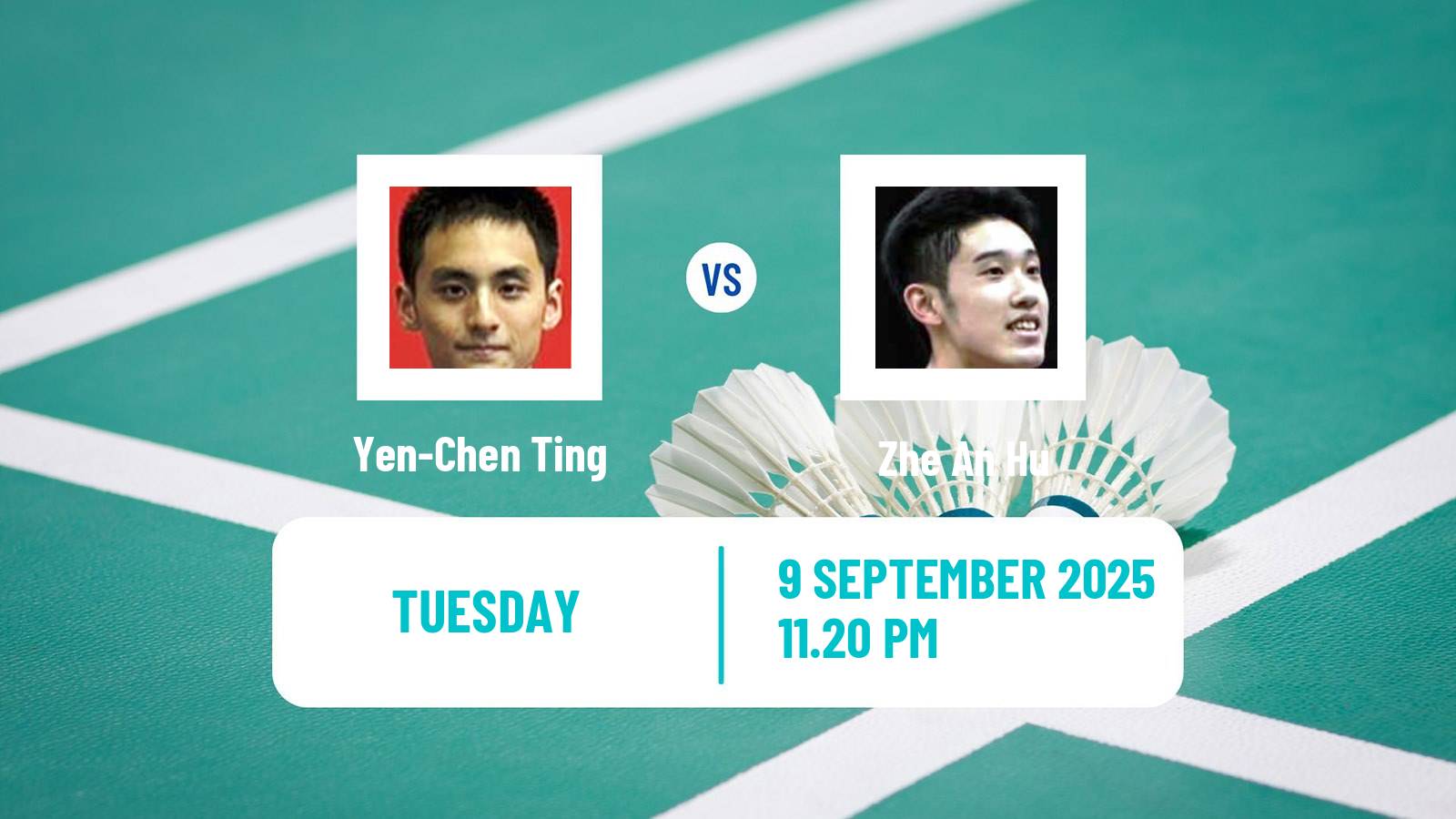 Badminton BWF World Tour Vietnam Open Men Yen-Chen Ting - Zhe An Hu