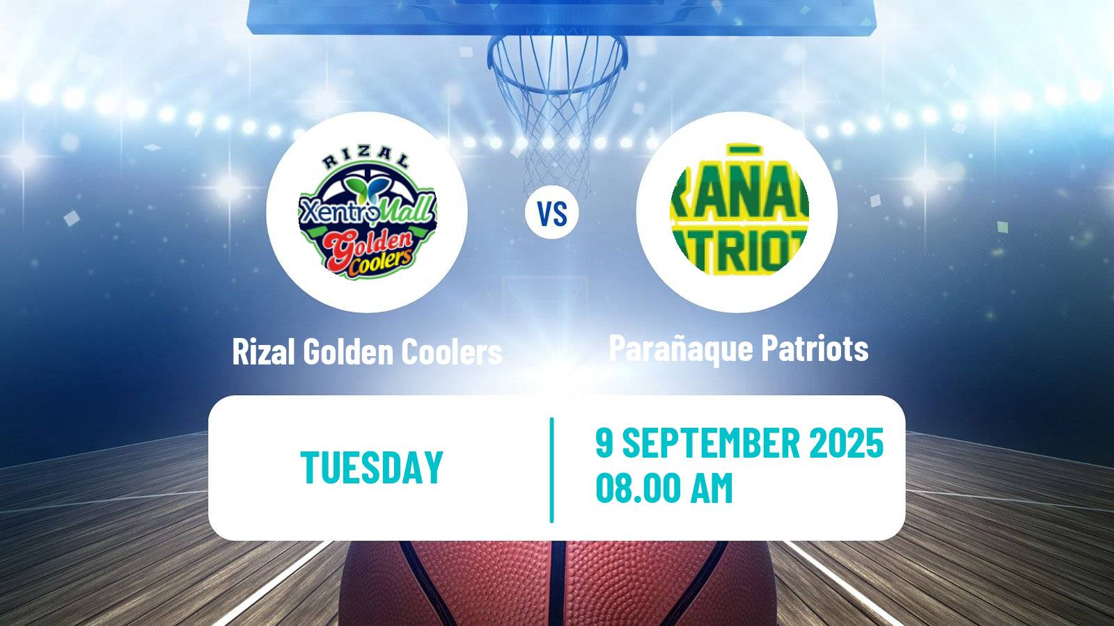 Basketball Philippines MBPL  Rizal Golden Coolers - Parañaque Patriots