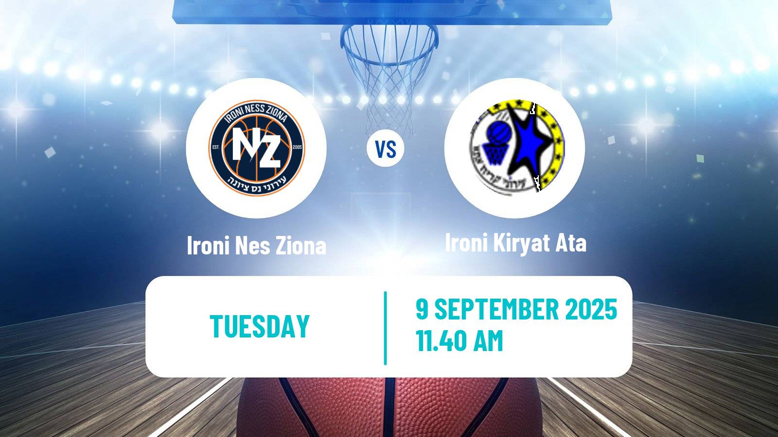 Basketball Israeli League Cup Ironi Nes Ziona - Ironi Kiryat Ata
