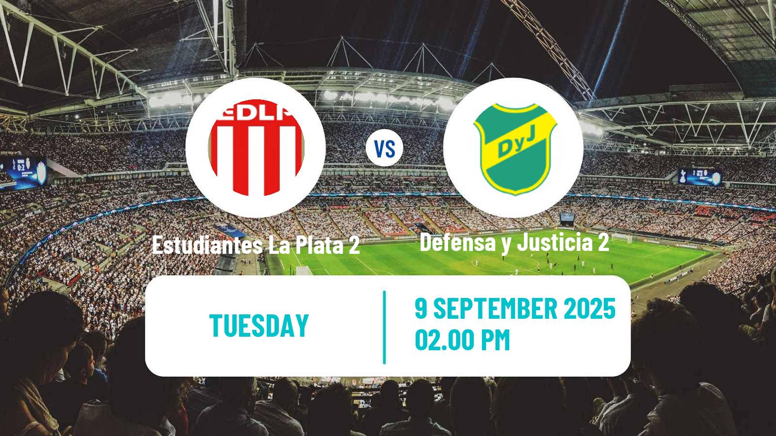 Football Argentinian Reserve League Estudiantes La Plata 2 - Defensa y Justicia 2