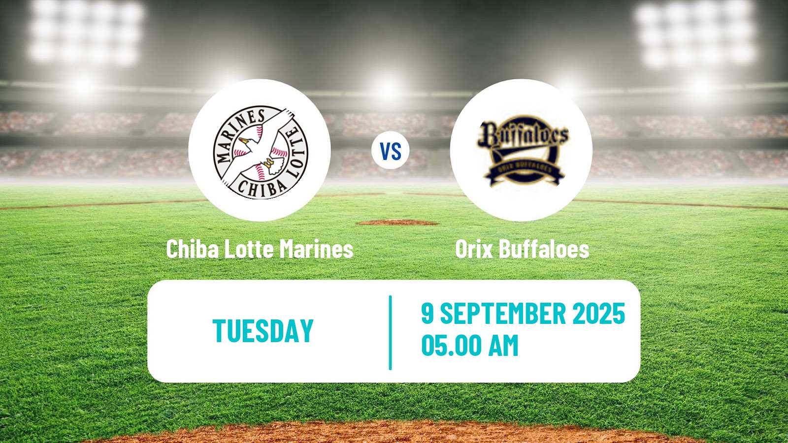 Baseball NPB Chiba Lotte Marines - Orix Buffaloes