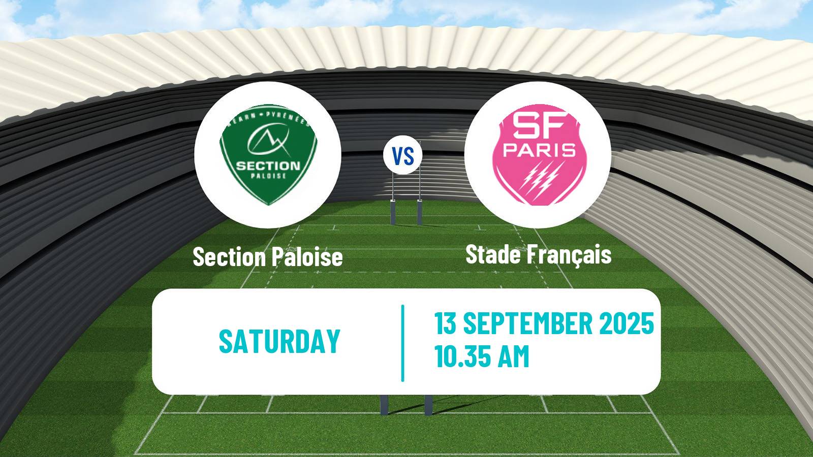 Rugby union French Top 14 Section Paloise - Stade Français