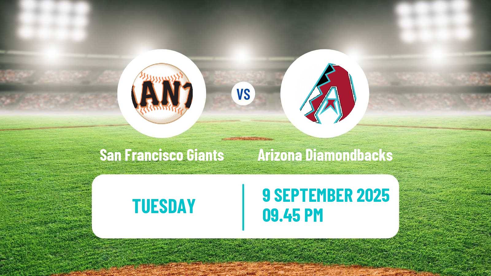 Baseball MLB San Francisco Giants - Arizona Diamondbacks