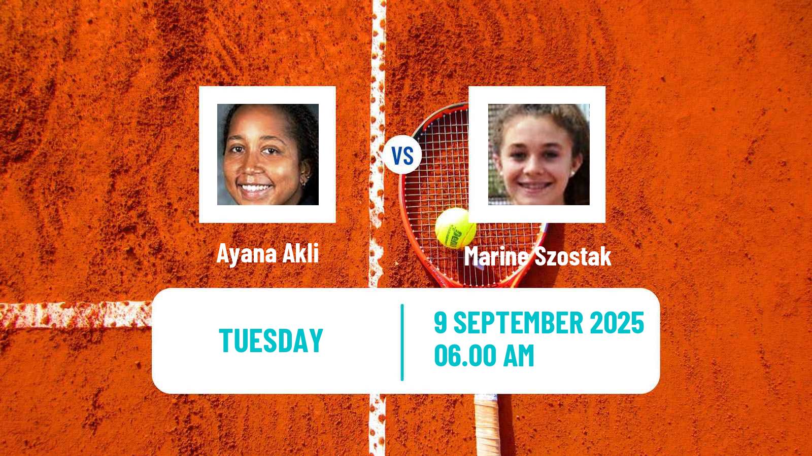 Tennis ITF W75 Le Neubourg Women Ayana Akli - Marine Szostak