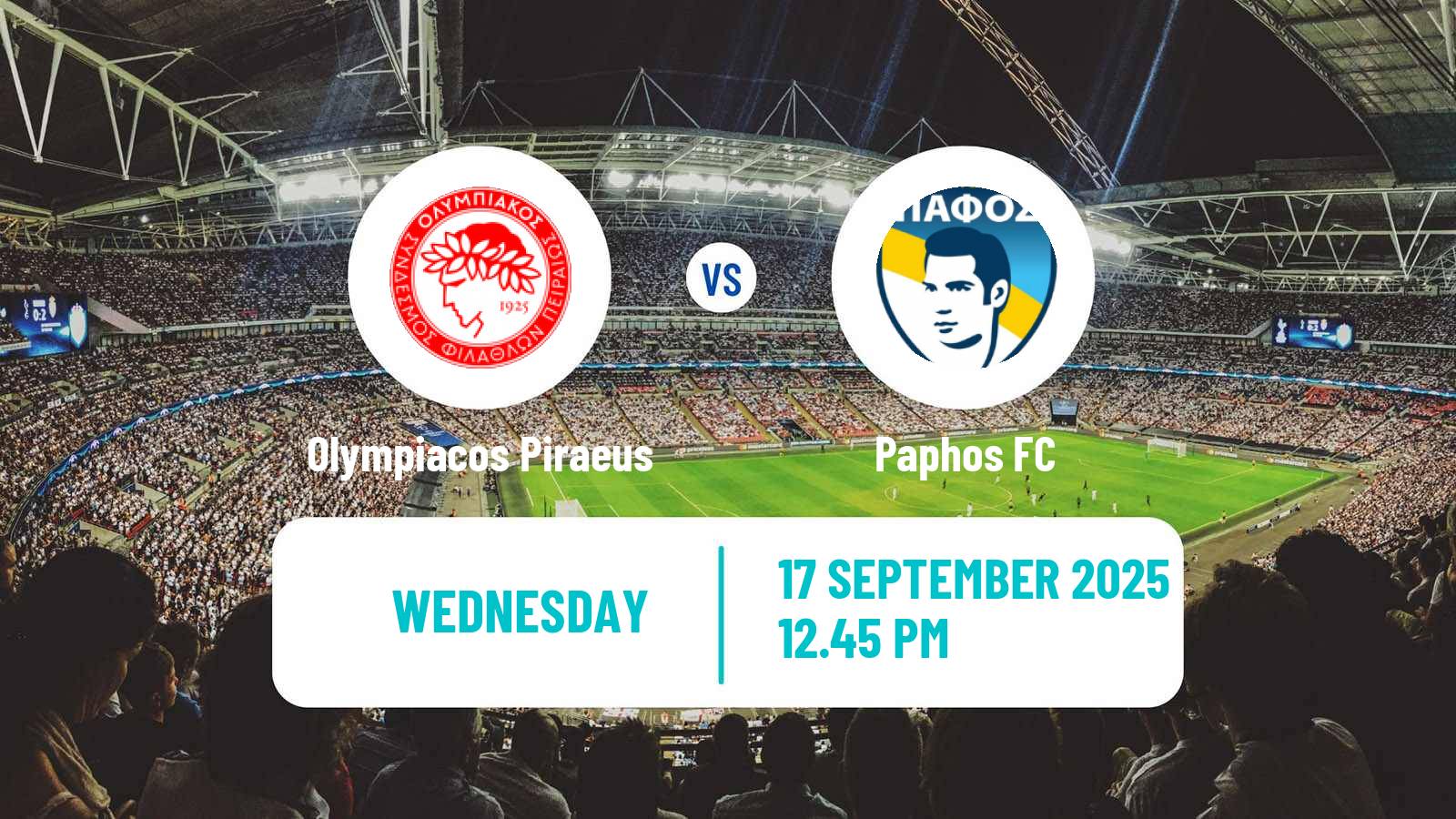 Football UEFA Champions League Olympiacos Piraeus - Paphos