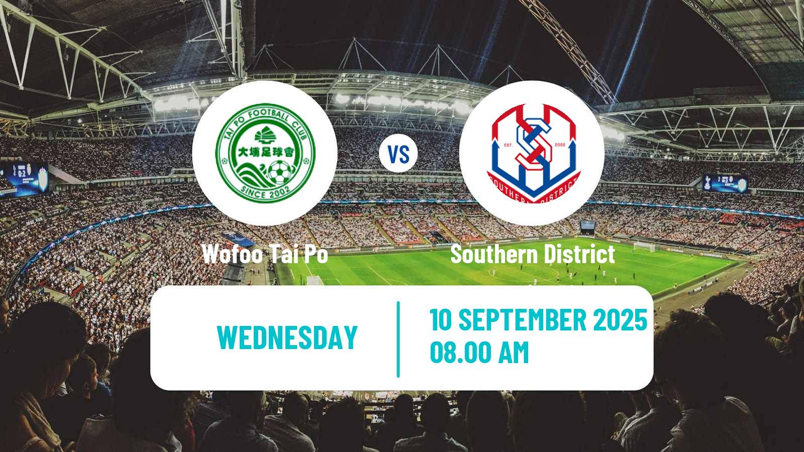 Football Hong Kong Senior Shield Wofoo Tai Po - Southern District