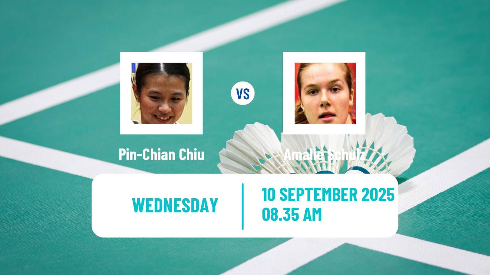 Badminton BWF World Tour Hong Kong Open Women Pin-Chian Chiu - Amalie Schulz