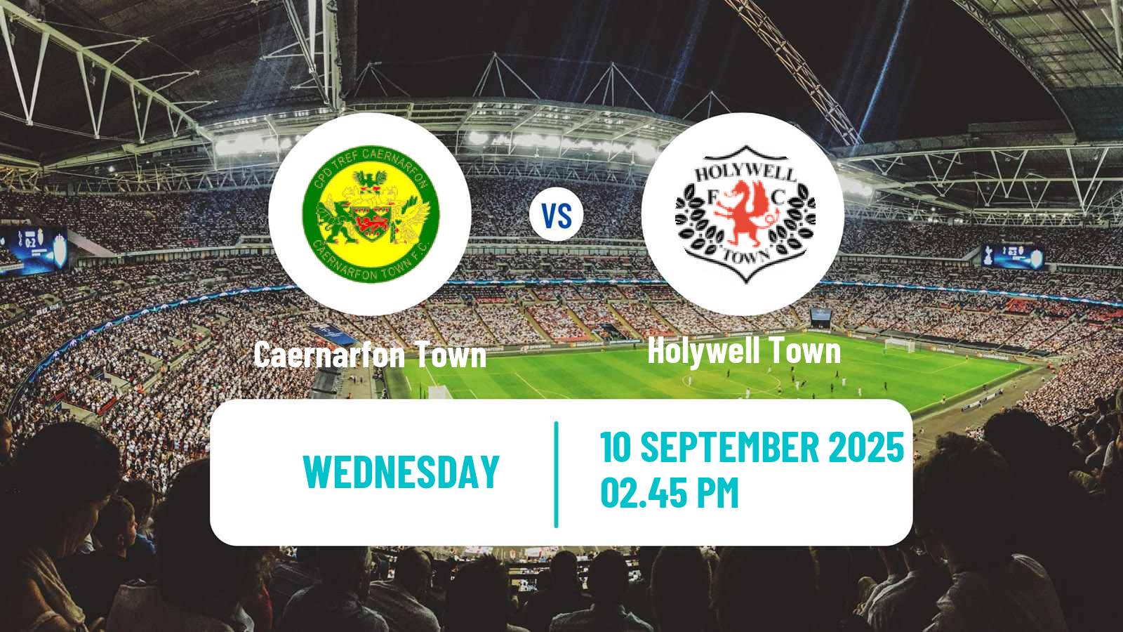 Football Welsh League Cup Caernarfon Town - Holywell Town