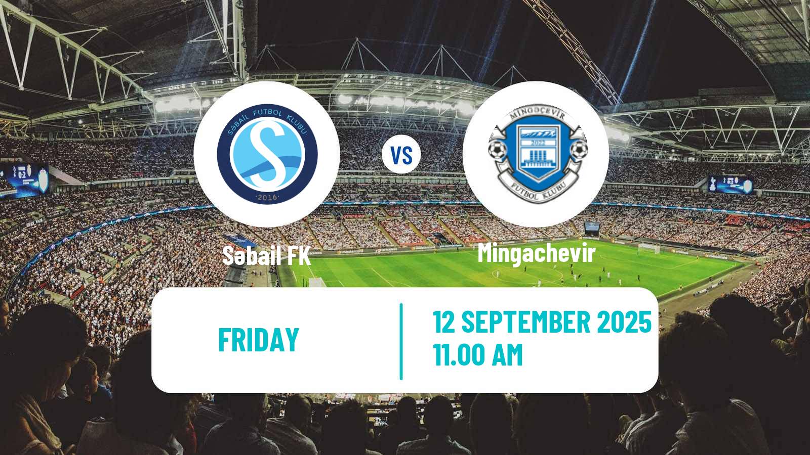 Football Azerbaijan First Division Səbail - Mingachevir
