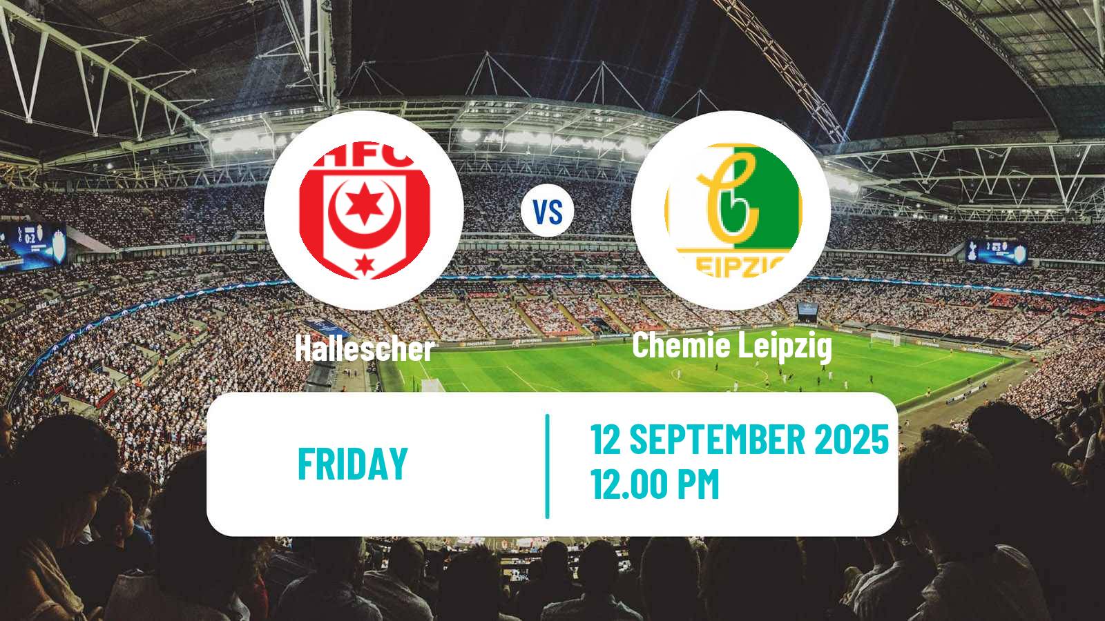 Football German Regionalliga Nordost Hallescher - Chemie Leipzig