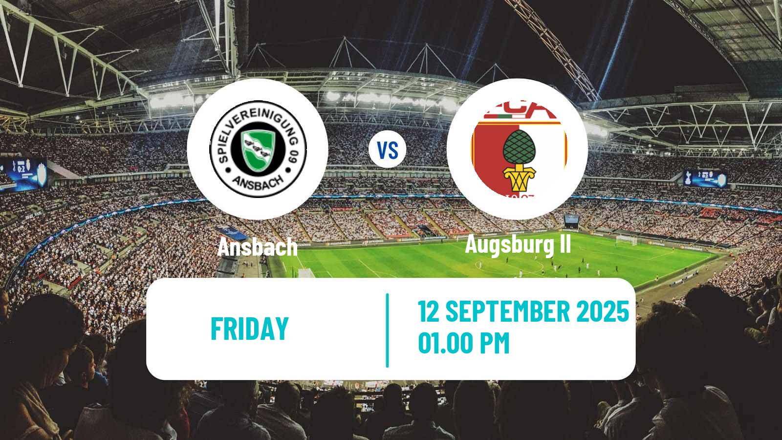 Football German Regionalliga Bayern Ansbach - Augsburg II