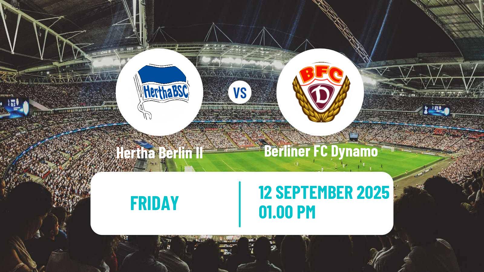 Football German Regionalliga Nordost Hertha Berlin II - Berliner FC Dynamo
