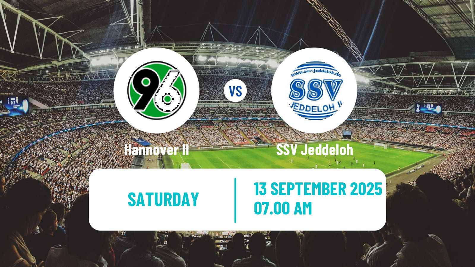 Football German Regionalliga North Hannover II - Jeddeloh