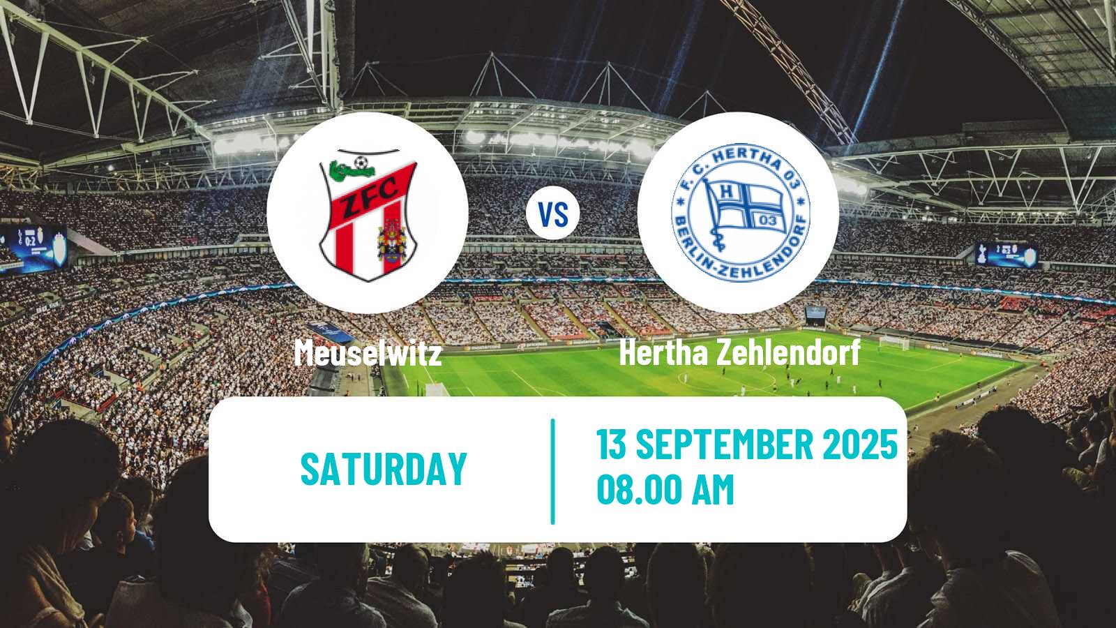 Football German Regionalliga Nordost Meuselwitz - Hertha Zehlendorf