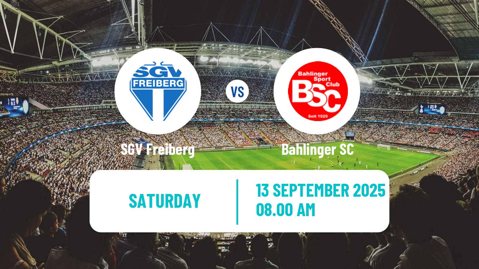 Football German Regionalliga Sudwest Freiberg - Bahlinger
