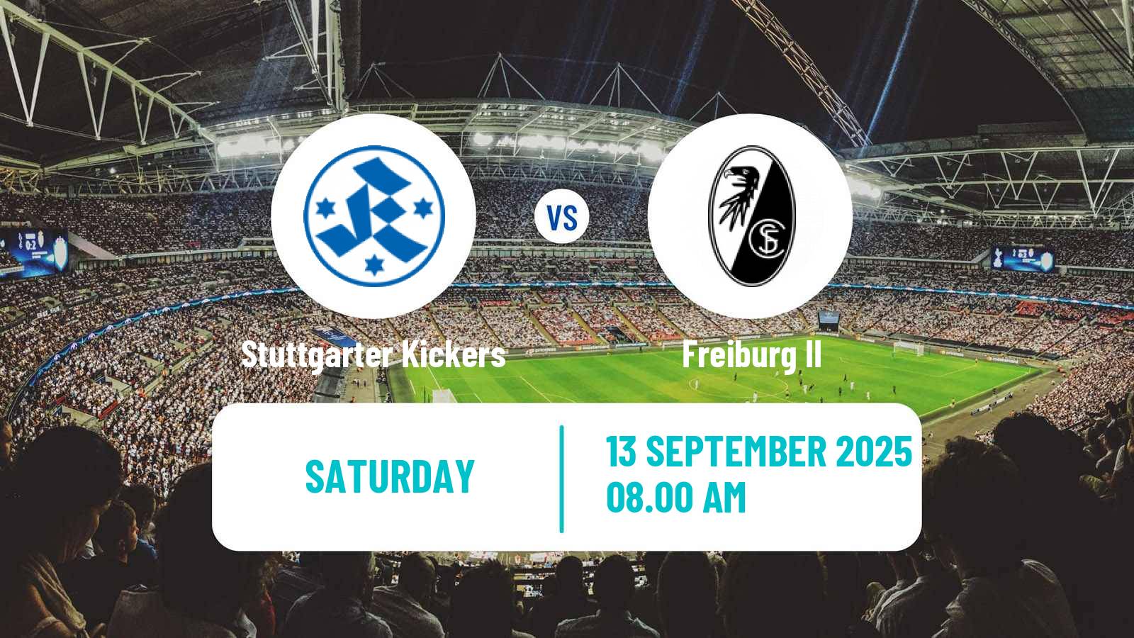 Football German Regionalliga Sudwest Stuttgarter Kickers - Freiburg II