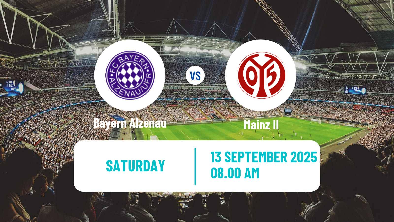 Football German Regionalliga Sudwest Bayern Alzenau - Mainz II