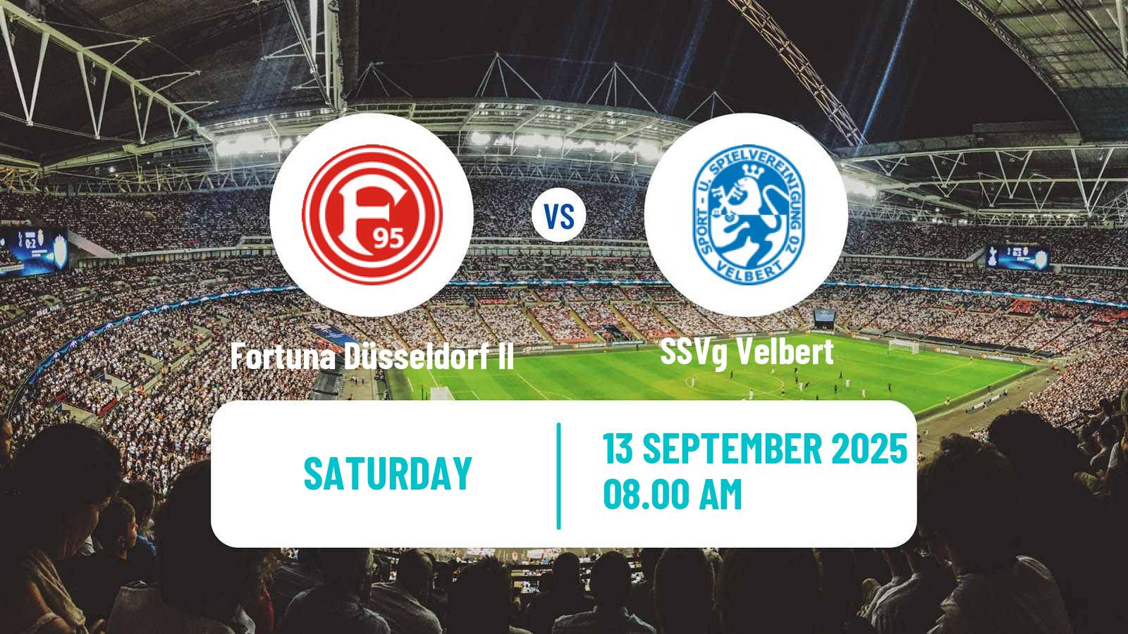 Football German Regionalliga West Fortuna Düsseldorf II - Velbert