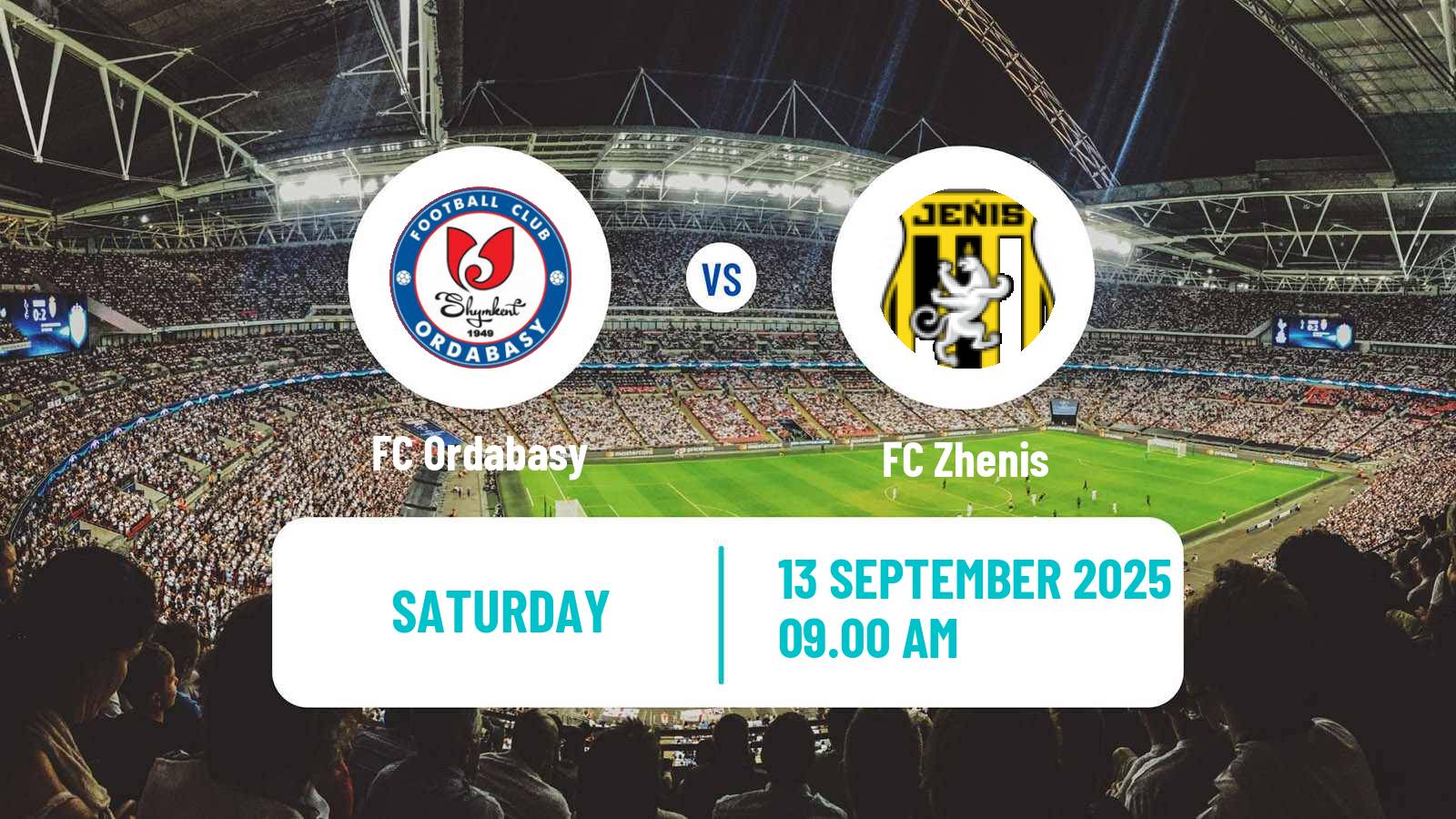 Football Kazakh Premier League Ordabasy - Zhenis