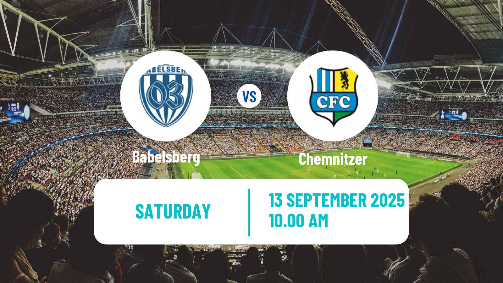 Football German Regionalliga Nordost Babelsberg - Chemnitzer
