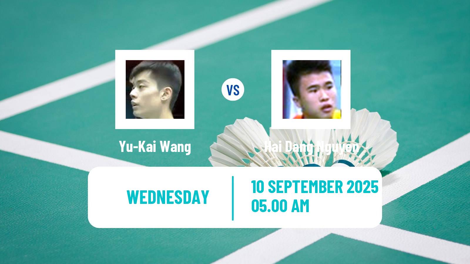 Badminton BWF World Tour Vietnam Open Men Yu-Kai Wang - Hai Dang Nguyen