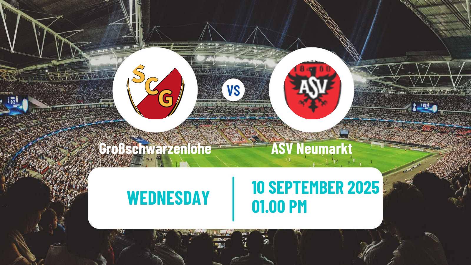Football German Oberliga Bayern Nord Großschwarzenlohe - Neumarkt