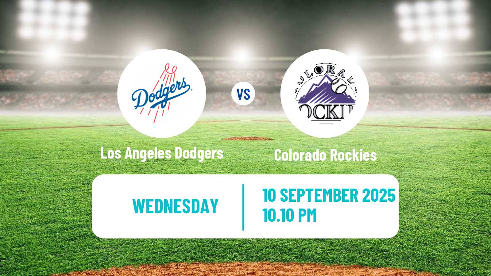 Baseball MLB Los Angeles Dodgers - Colorado Rockies